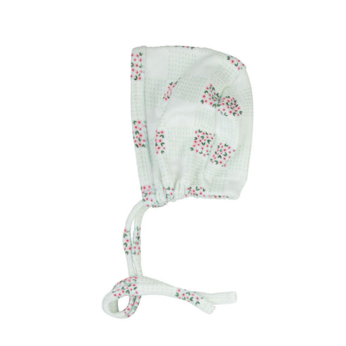 Bondoux Pink Floral Velour Footie & Hat